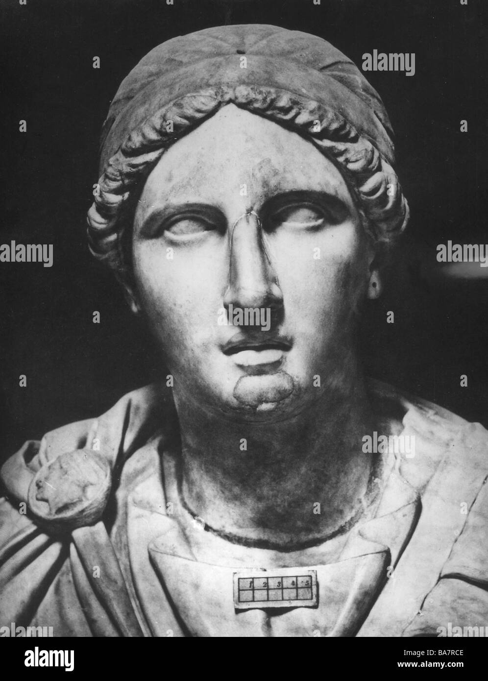 Sappho, Ancient Greek lyric poet, circa 620 BC - circa 570 BC, portrait, marble bust, Palazzo Pitti, Florence, Italy, Stock Photo
