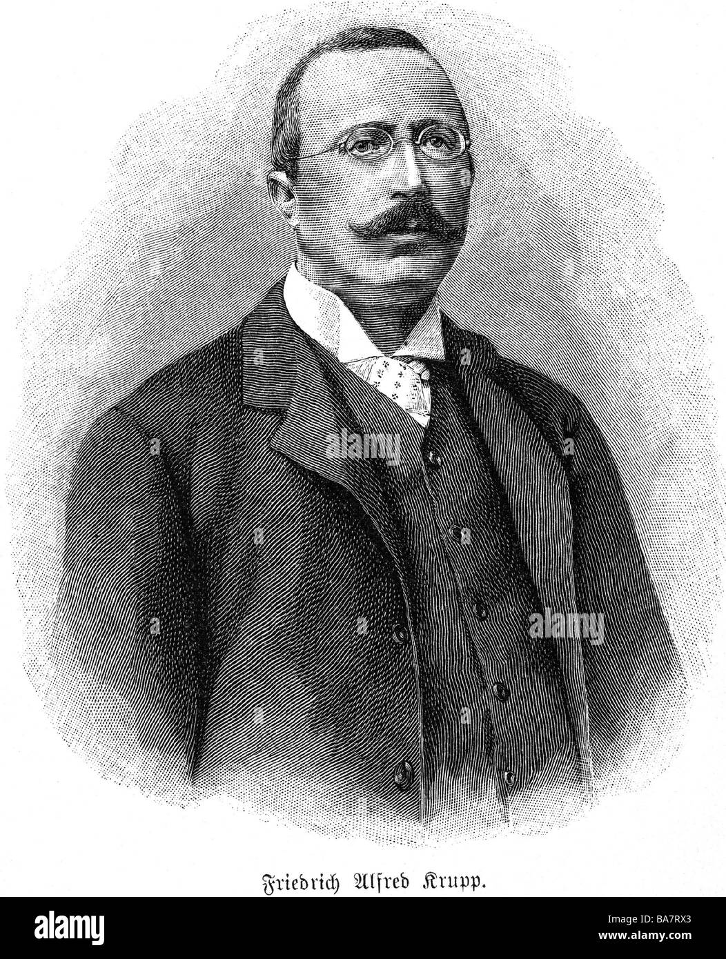 Krupp, Friedrich Alfred, 17.2.1854 - 22.11.1902, German industrialist, portrait, circa 1890, Stock Photo