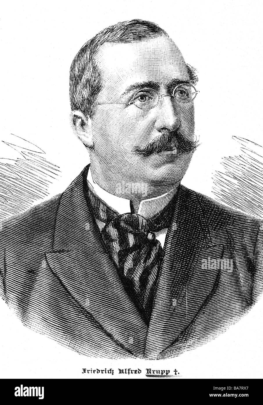 Krupp, Friedrich Alfred, 17.2.1854 - 22.11.1902, German industrialist, portrait, circa 1890, Stock Photo