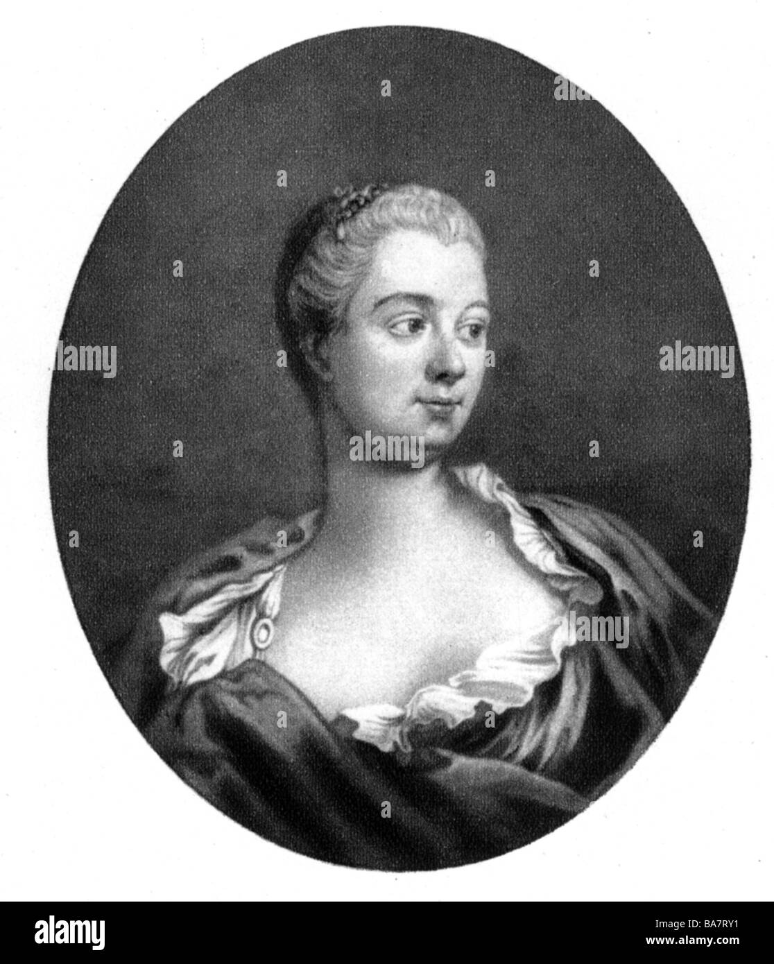 Pompadour, Jeanne Antoinette Poisson Marquise de, 29.12. 1721 - 15.4.1764, portrait, lithograph after painting by Francois Boucher, Stock Photo
