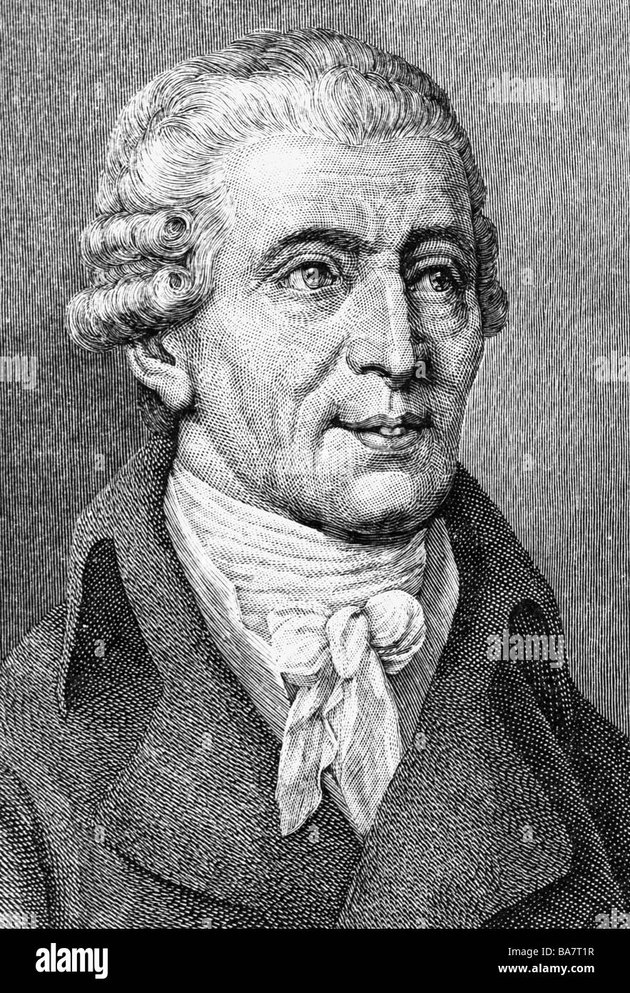 Haydn, Joseph, 31.3.1732 - 31.5.1809, Austrian composer, portrait, steel engraving, early 19th century, , Artist's Copyright has not to be cleared Stock Photo