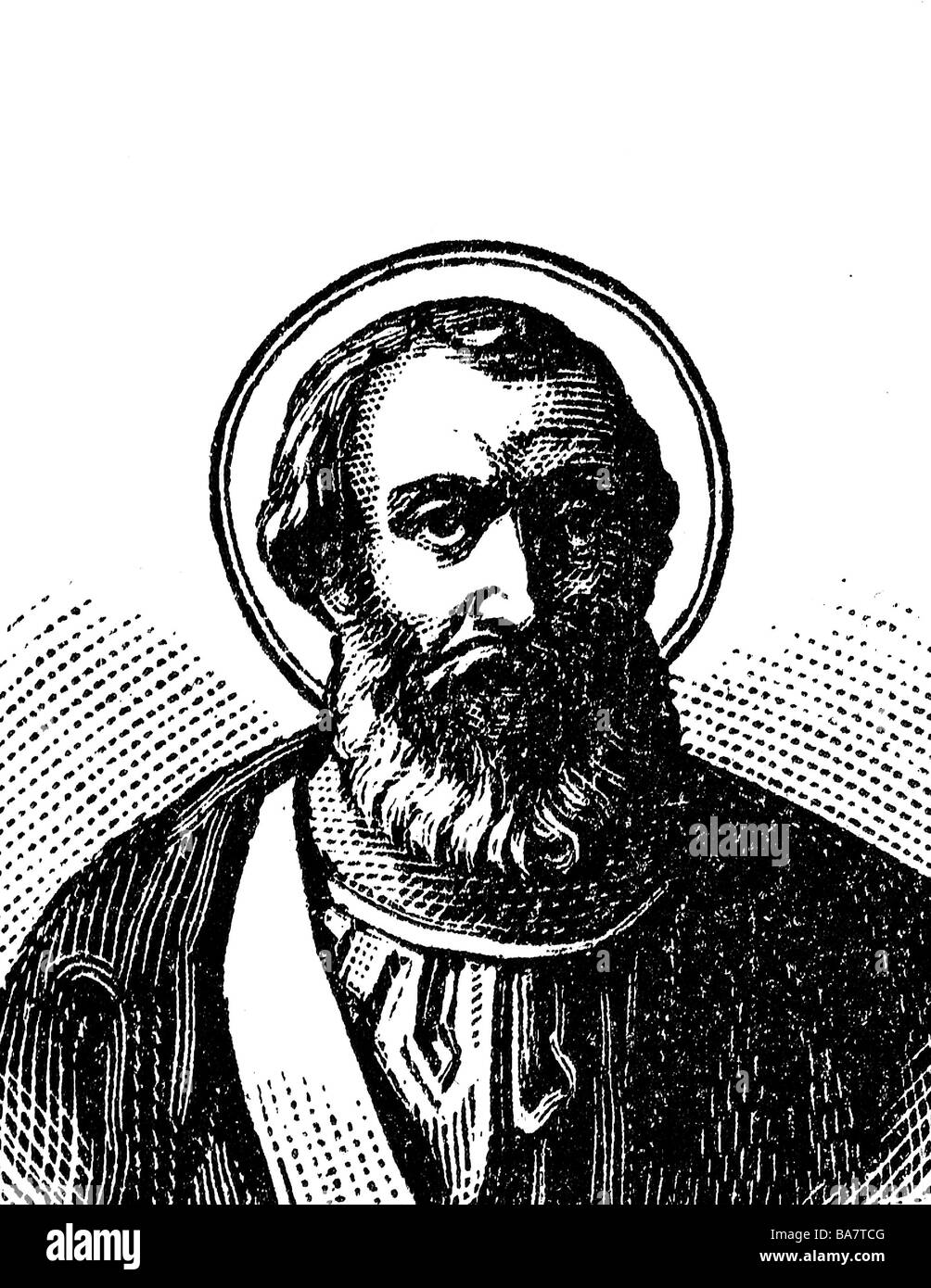 Mark, + 7.10.336, Pope 18.1.336 - 7.10.336, Saint, portrait, wood engraving, circa 1900, , Stock Photo