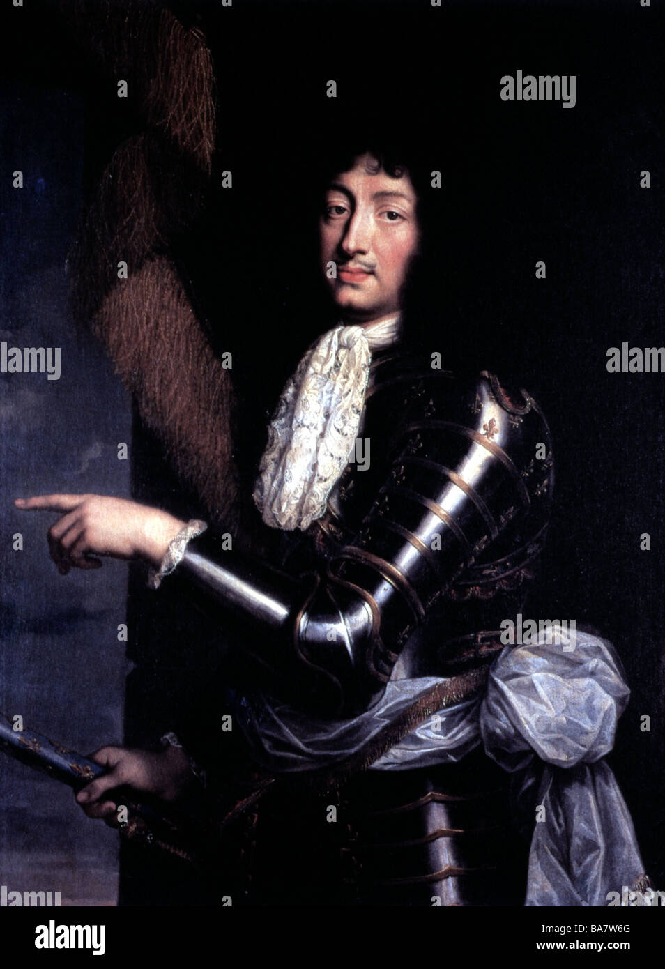 Portrait of Louis XIV in armor - Pierre Mignard, circa 1680 - Ref