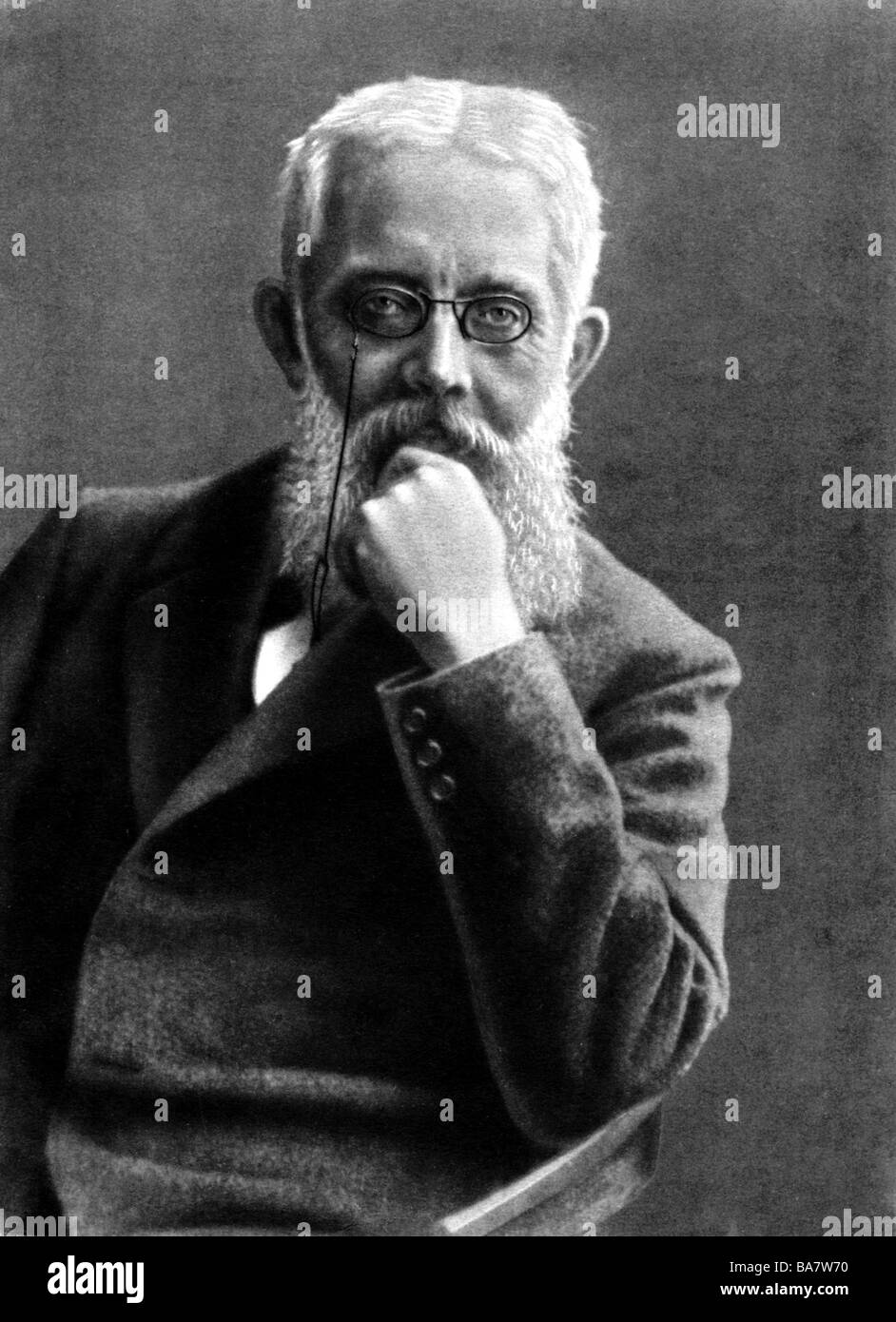 Mehring, Franz, 27.2.1846 - 28.1.1919, German author / writer and politician (SPD), half length, after photography, early 20th century, , Stock Photo