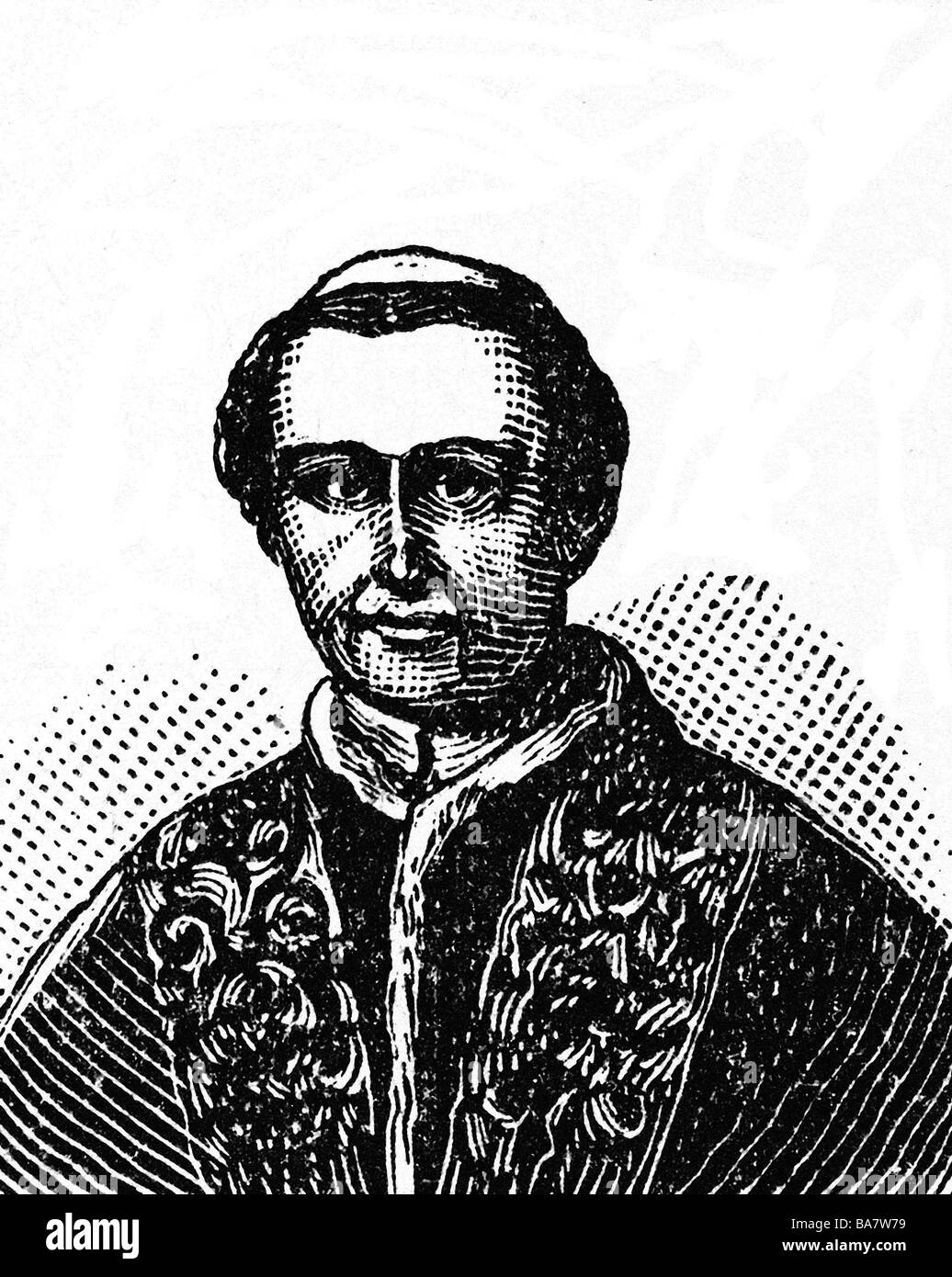 Leo XII (Annibale della Genga), 22.8.1760 - 10.2.1829, Pope  28.9.1823 - 10.2.1829, portrait, wood engraving, circa 1900, , Stock Photo