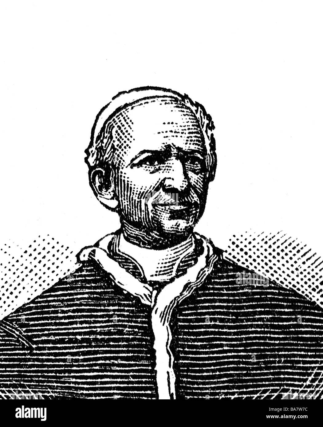 Leo XIII. (Vincenzo Gioacchino Pecci), 2.3.1810 - 20.6.1903, Pope 20.2.1878 - 20.6.1903, portrait, wood engraving, circa 1900, , Stock Photo