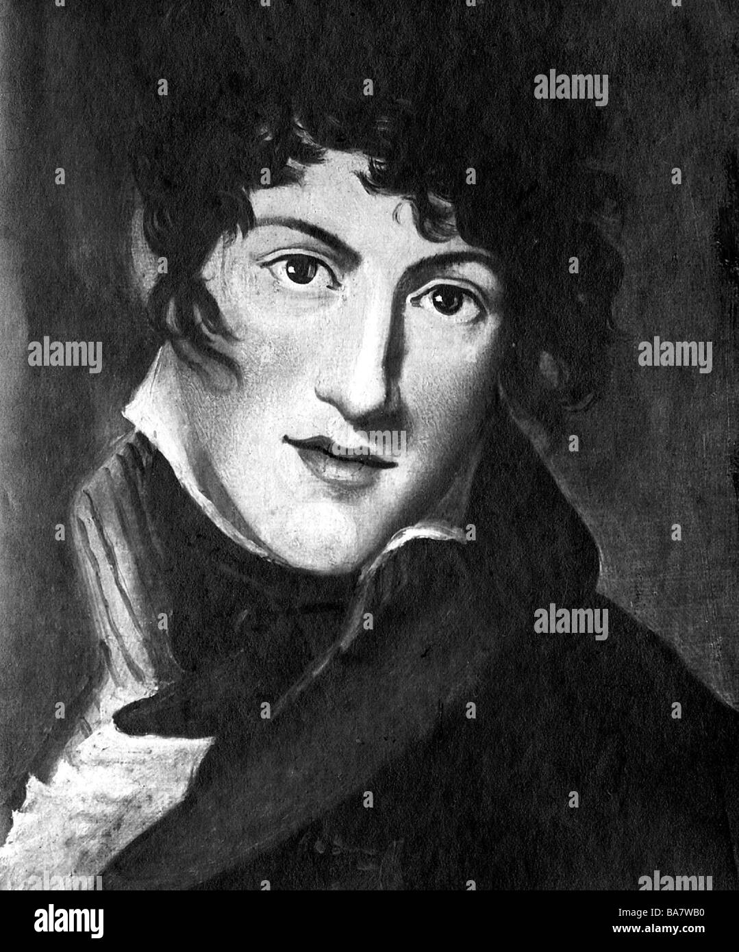 Goethe, August von, 25.12.1789 - 28.10.1830, son of Johann Wolfgang von Goethe, portrait, after painting, , Stock Photo