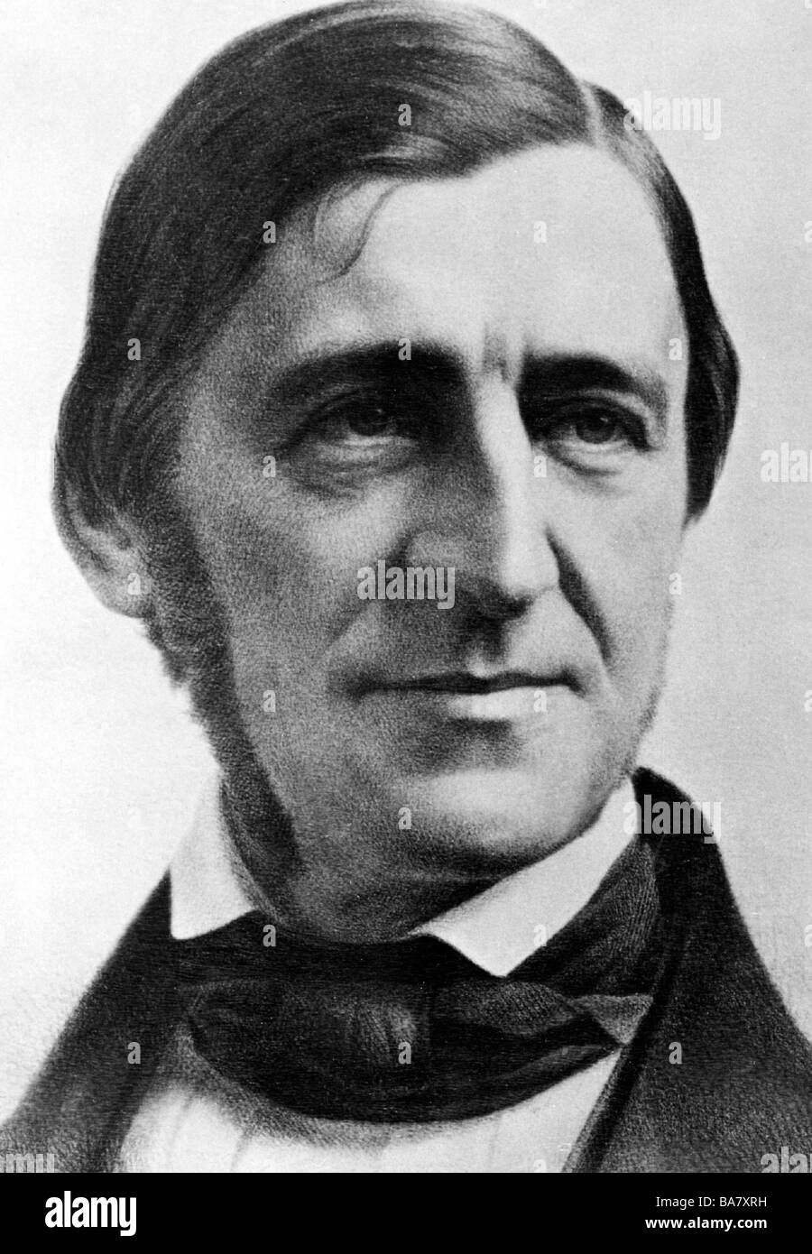Emerson, Ralph Waldo, 25.5.1803 - 27.4.1882, US philosopher, poet, portrait, Stock Photo