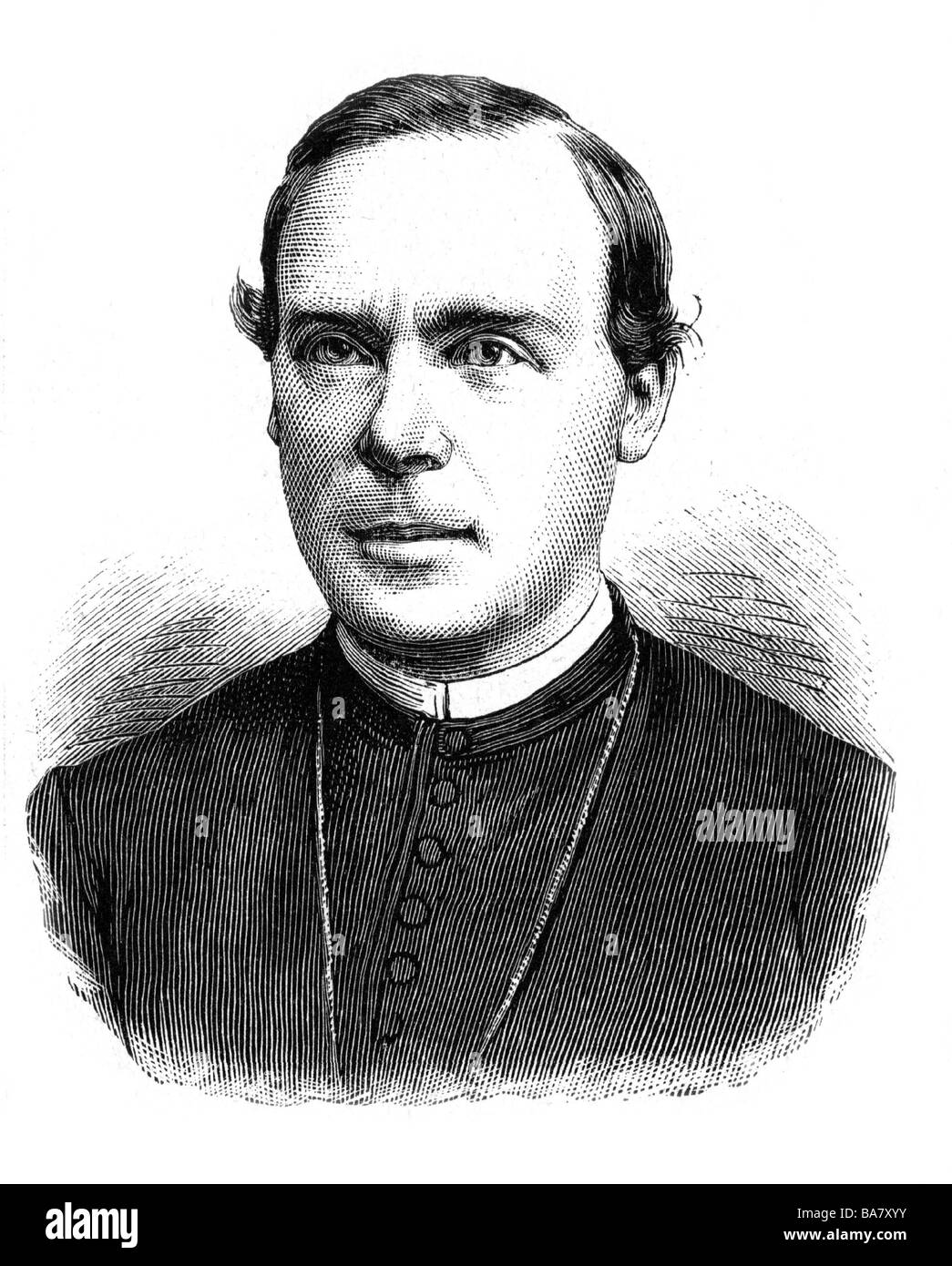Kopp, Georg von, 25.7.1837 - 4.3.1914, German Catholic cleric, Bishop of Fulda, Prince-Bishop of Breslau, confidant of Bismarck, wood engraing, Stock Photo