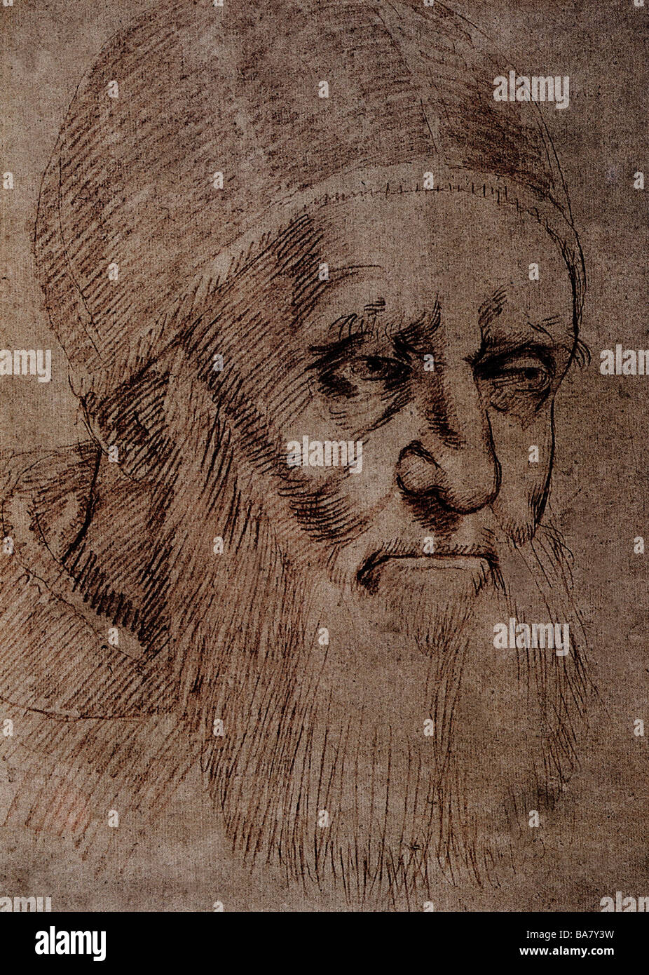 Julius II (Giuliano della Rovere) 5.12.1443 - 21.2.1513, pope 31.10.1503 - 21.2.1516, portrait, chalk drawing by Raphael, Stock Photo