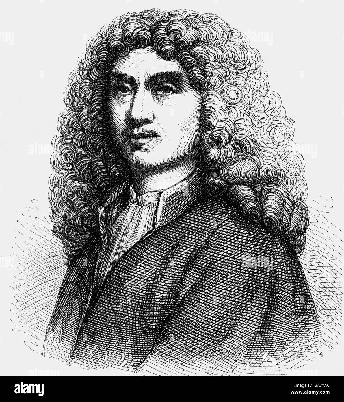 Moliere, 15.1.1622 - 17.2.1673, French author / writer, portrait, wood engraving, 19th century, , Stock Photo