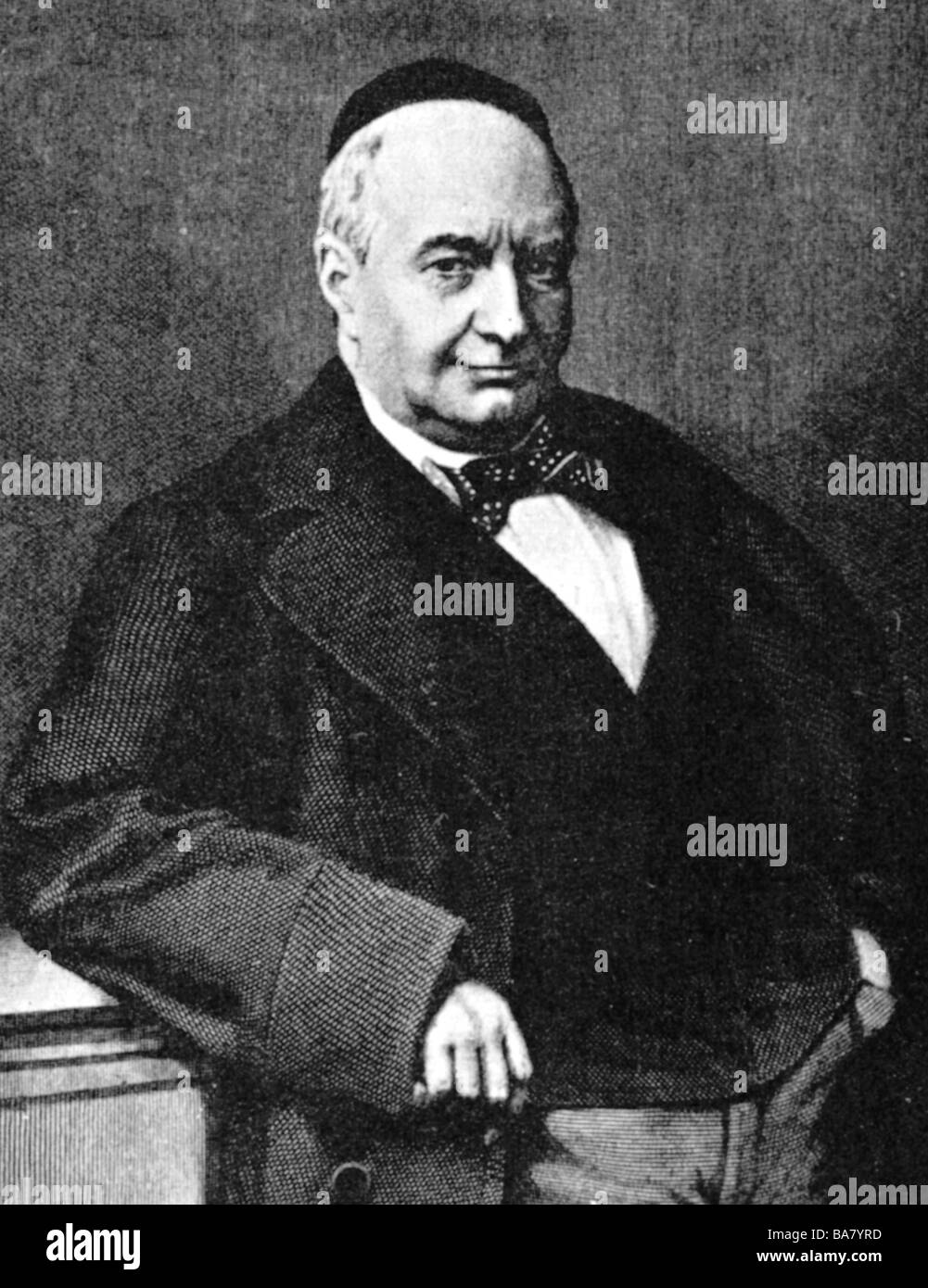 Sainte-Beuve, Charles-Augustin, 23.12.1804 - 13.10.1869, French poet, literary critic, half length, engraving, circa 1845, Stock Photo