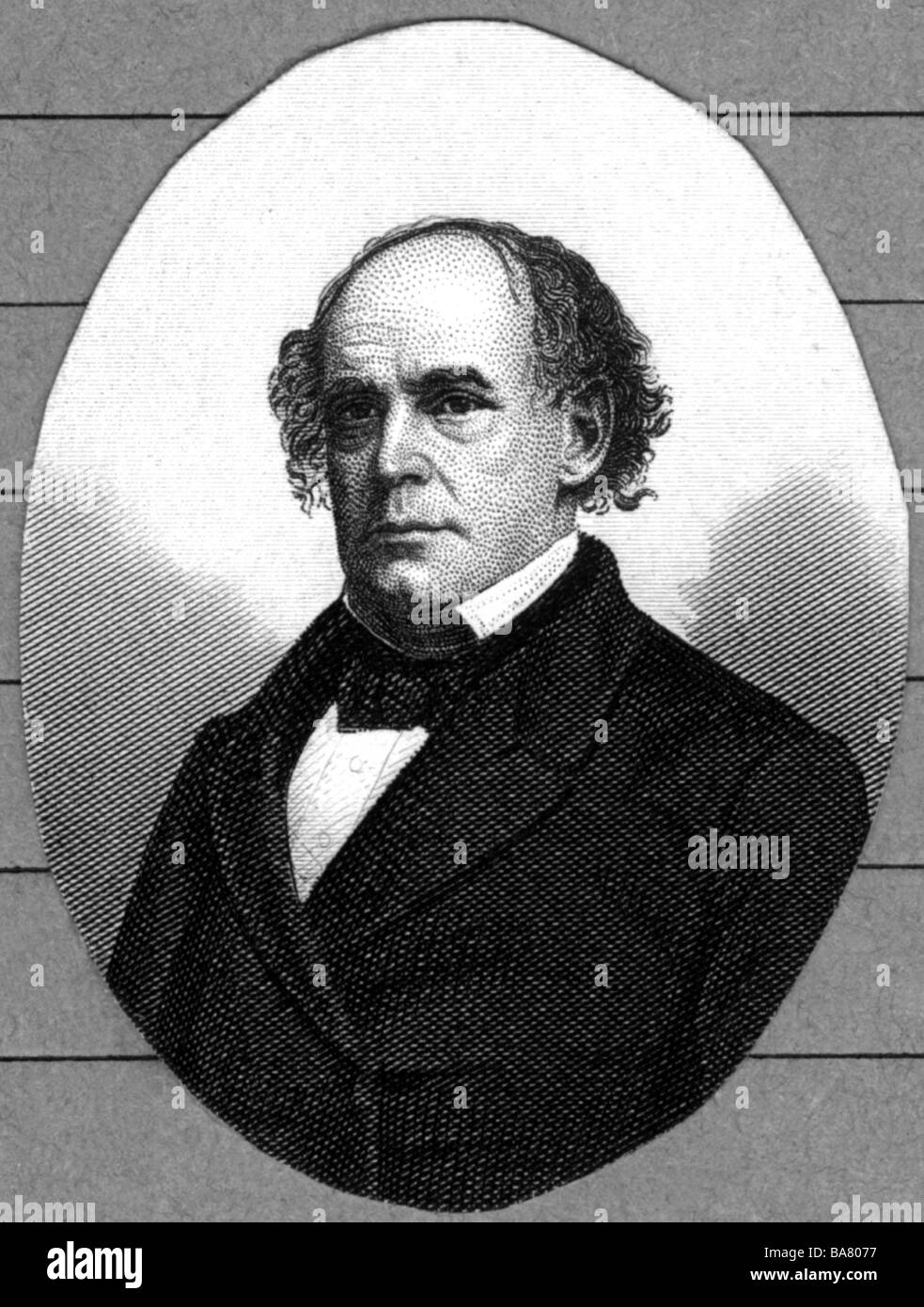 Chase, Salmon P., 13.1.1808 - 7.5.1873, American politician (Rep.), Secretary of the Treasury 1.7.1831 - 30.6.1864, portrait, steel engraving, 19th century, , Artist's Copyright has not to be cleared Stock Photo
