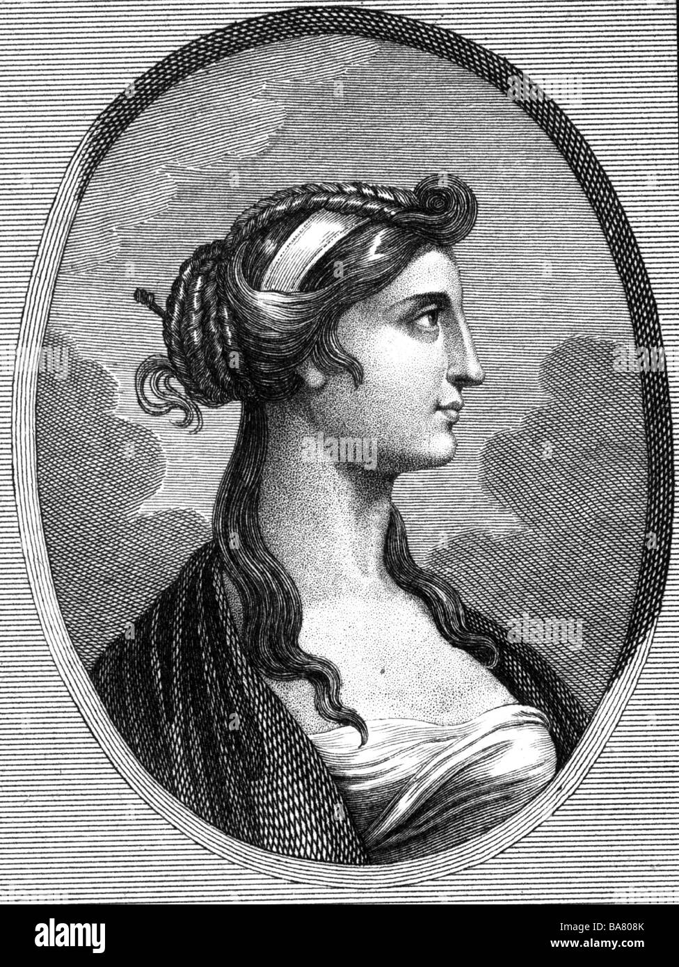 Livia Drusilla (Iulia Augusta) 30.1.58 BC - 29 AD, portrait, copper  engraving, 18th century, , Artist's Copyright has not to be cleared Stock Photo