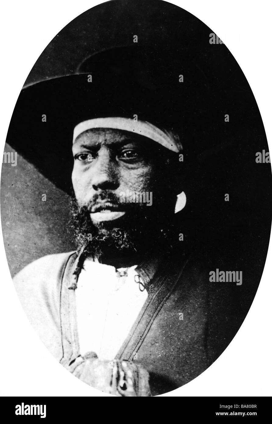 Menelik II of Ethiopia, 17.8.1844 - 12.12.1913, emperor of Ethiopia 9.3.1889 - 21.12.1913, portrait, late 19th century, Stock Photo