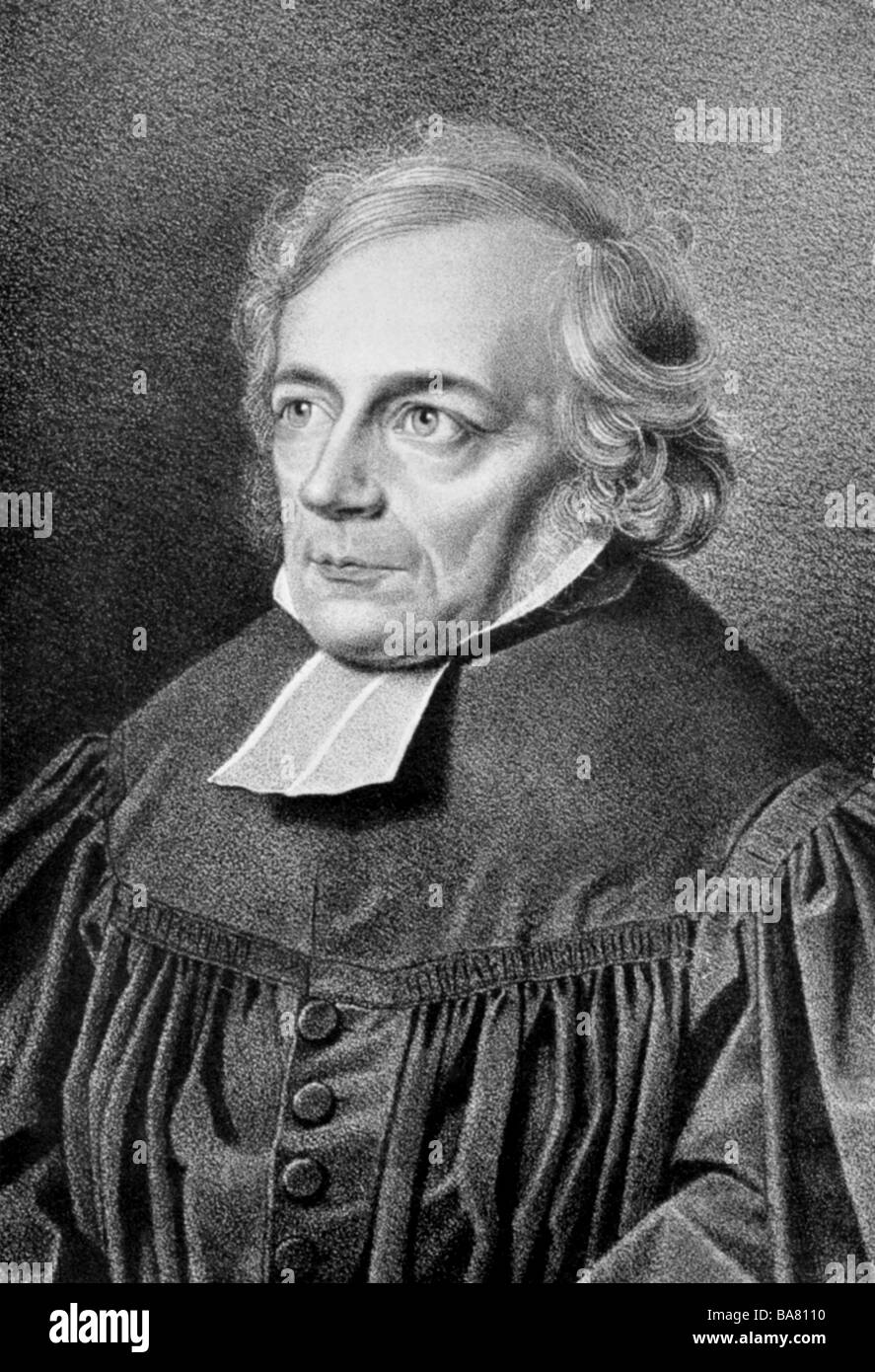 Schleiermacher, Friedrich, 21.11.1768 - 12.2.1834, German theologian and philosopher, portrait, lithograph after drawing by Franz Krueger, circa 1830, , Stock Photo