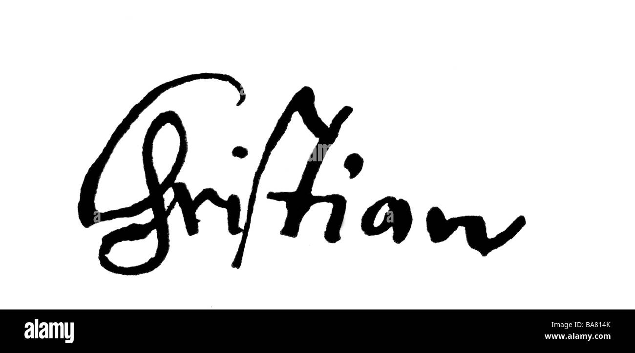 Christian IV, 12.4.1577 - 28.2.1648, King of Denmark and Norway 1588 - 1648, his signature, , Additional-Rights-Clearances-NA