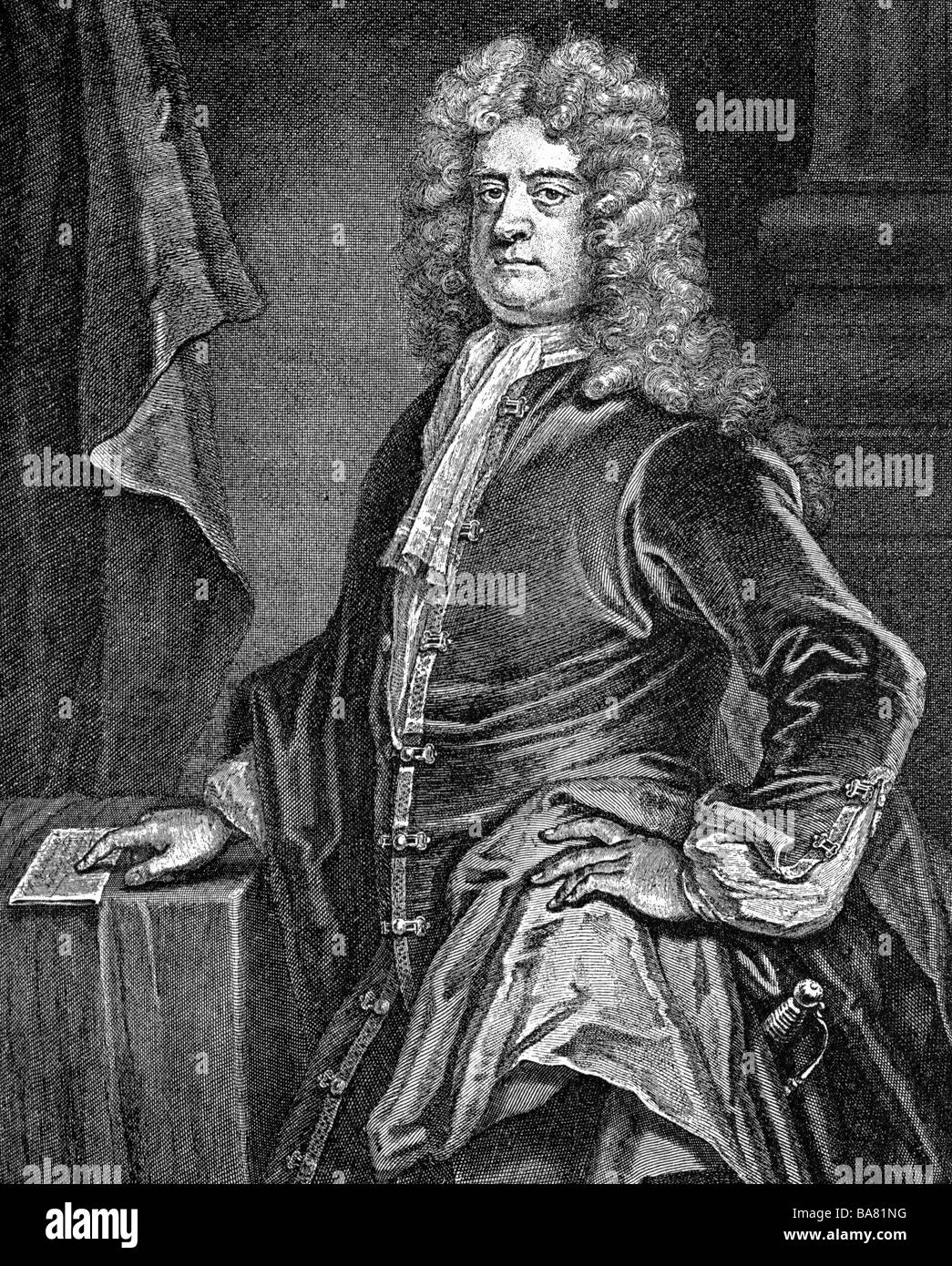 Russell, Edward, 1st Earl of Orford, 1653 - 26.11.1727, British politician,  copper engraving by George Vertue, 18th century, , Artist's Copyright has not to be cleared Stock Photo