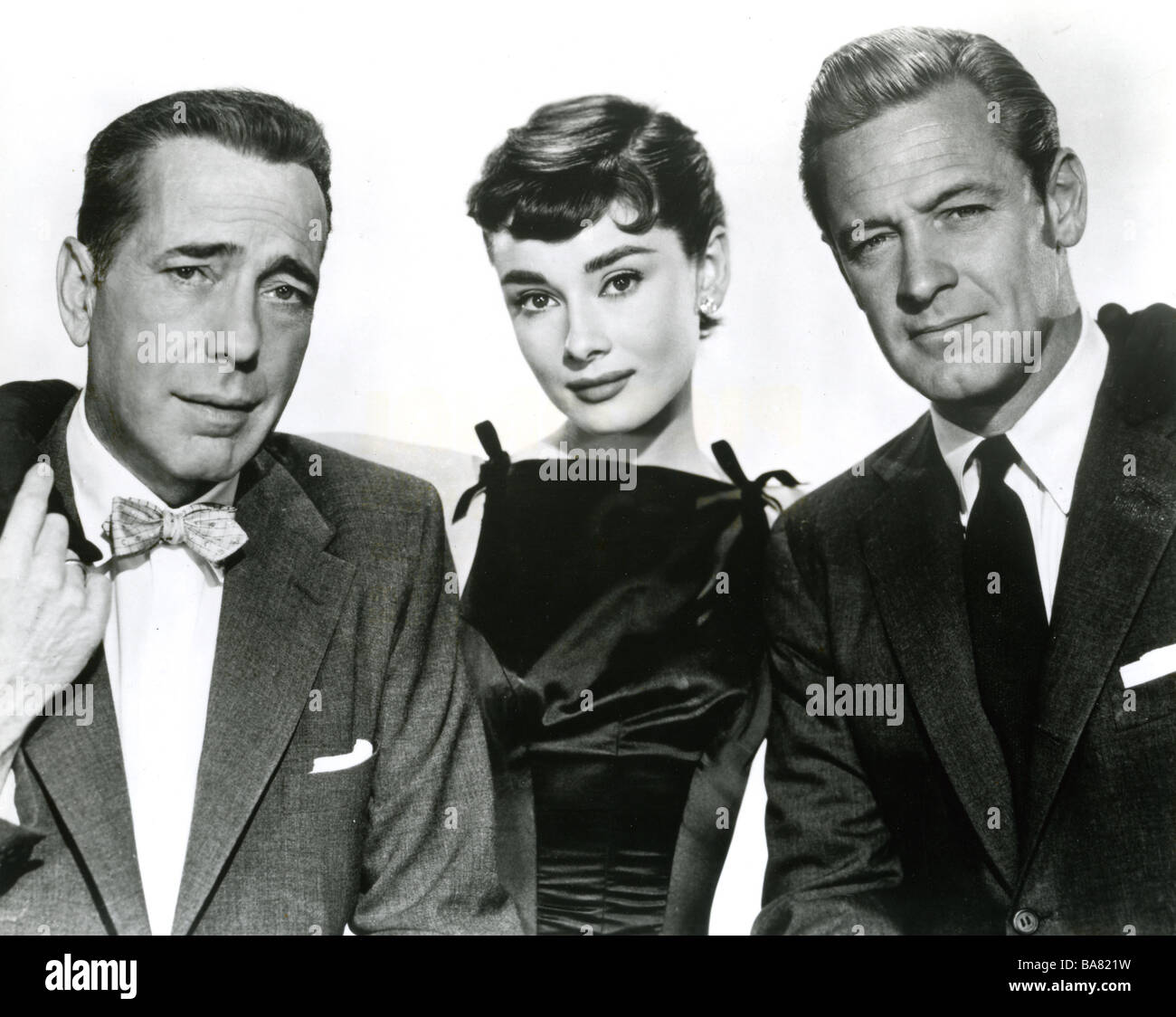 SABRINA   1954 Paramoiunt   film with from left Humphrey Bogart, Audrey Hepburn and William Holden Stock Photo