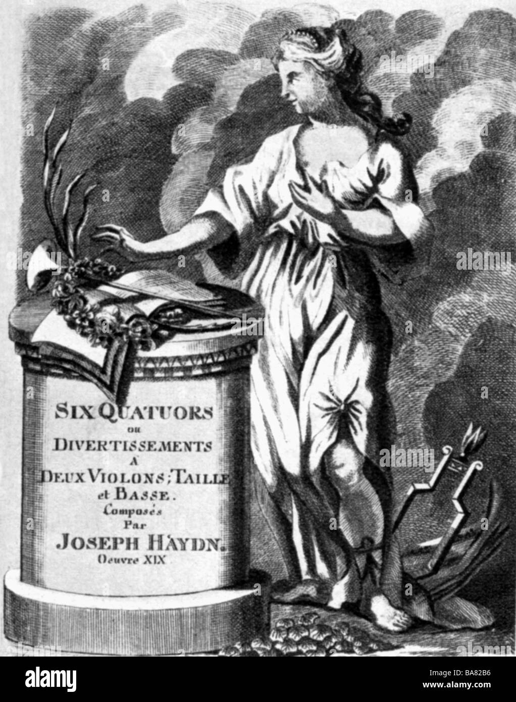 Haydn, Joseph, 31.3.1732 - 31.5.1809, Austrian composer, works, 'Sun quartets', title, Berlin, 1772, , Stock Photo