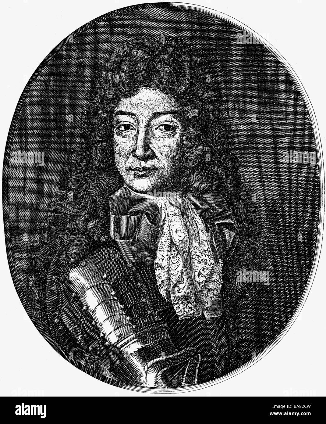 Catinat de La Fauconnerie, Nicolas III, 1.9.1637 - 25.2.1712, French general, portrait, copper engraving, late 17th century, , Artist's Copyright has not to be cleared Stock Photo