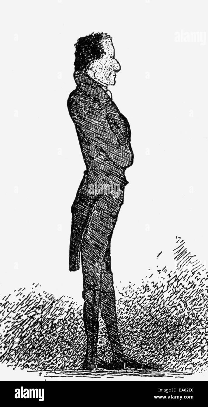 Lamb, Charles, 10.2.1775 - 27.12.1864, Britsh author / writer, full length, scetch by Brook Pulham, 1823,  , Stock Photo