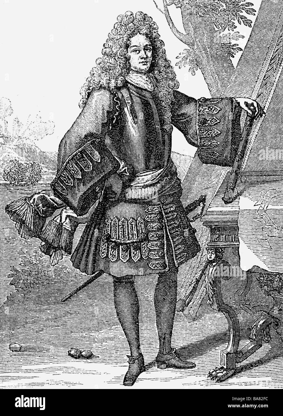 Vauban, Sebastien le Prestre de, 1.5.1633 - 30.3.1707, French general, full length, wood engraving, 19th century, , Stock Photo