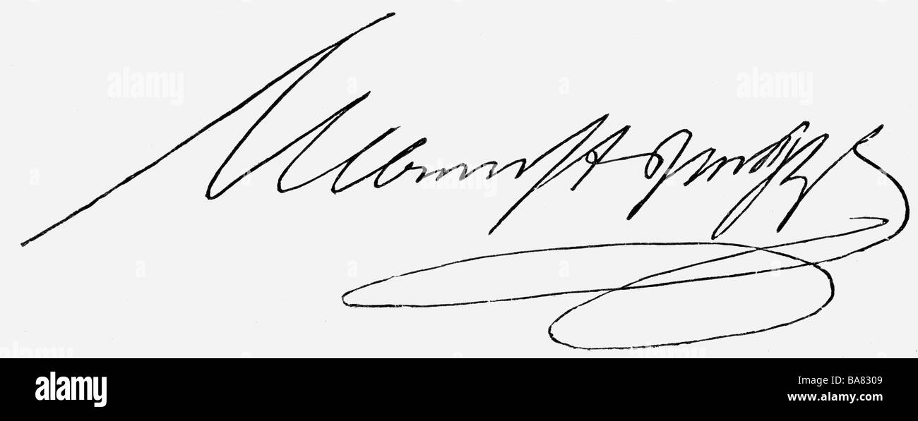 Albert, 8.5.1837 - 13.9.1906, Prince of Prussia, Prussian general, signature, , Stock Photo