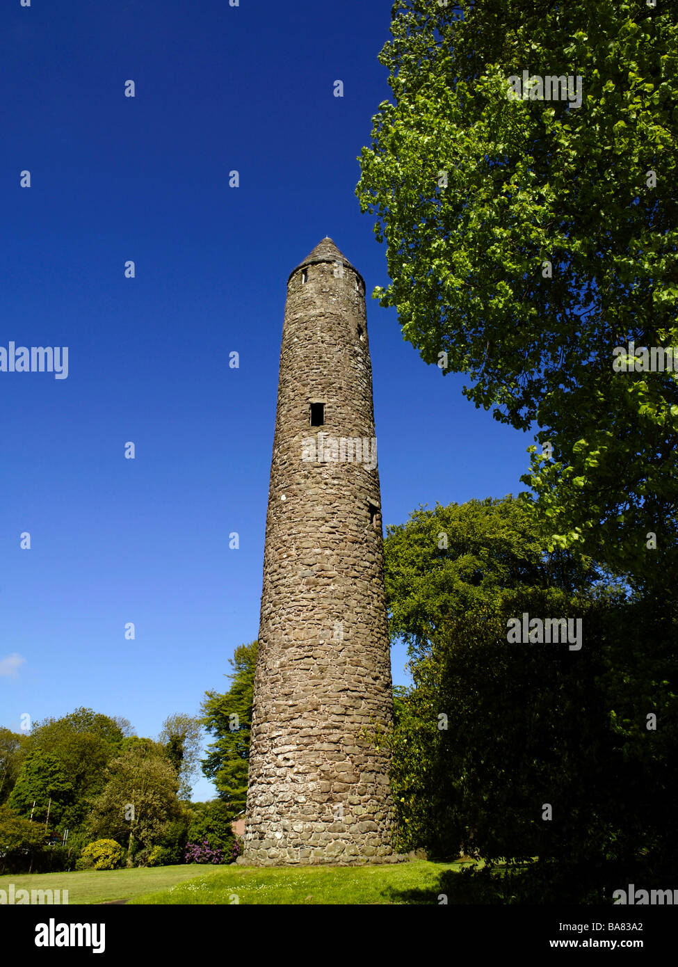 Antrim Round Tower Co Antrim Northern Ireland Stock Photo