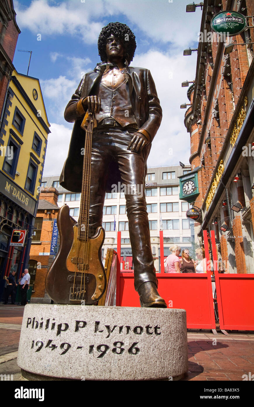Phil Lynott Statue Dublin Ireland Stock Photo