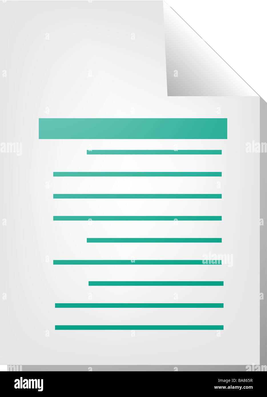 document file type icon illustration clipart Stock Photo - Alamy