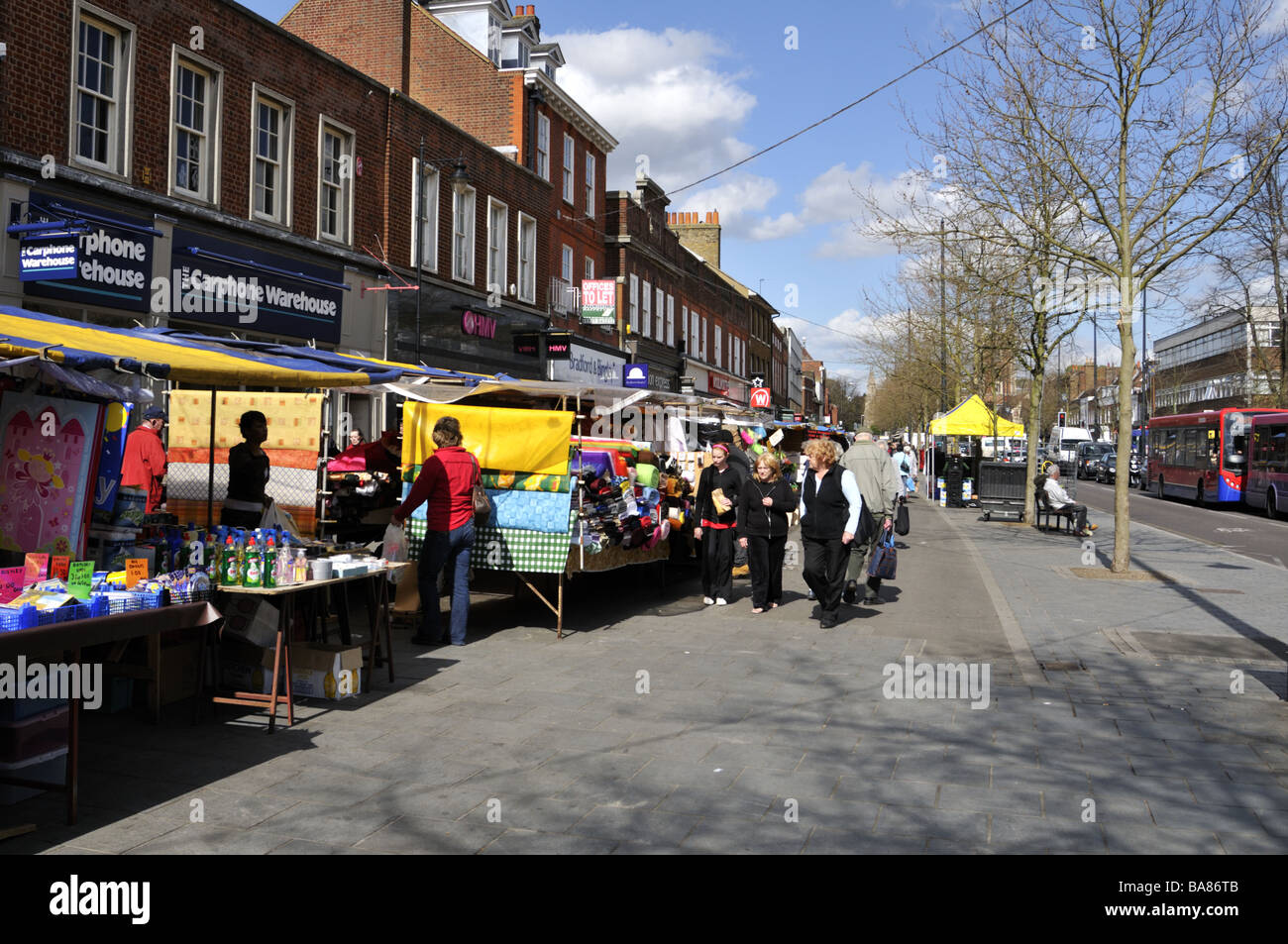 St Albans Wednesday market UK Stock Photo Alamy
