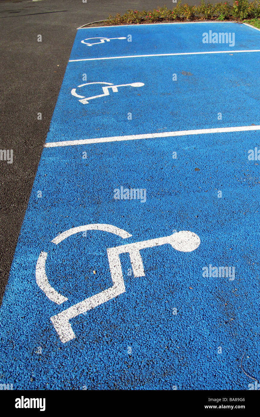 Car park for disabled drivers Stock Photo Alamy
