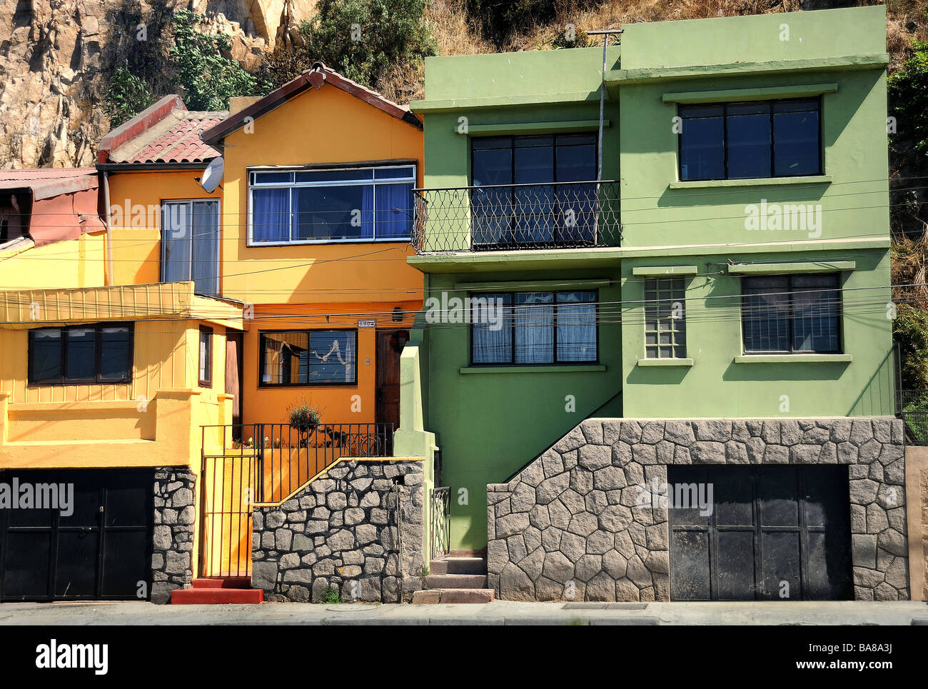 Chile, Vina del Mar Houses Stock Photo Alamy