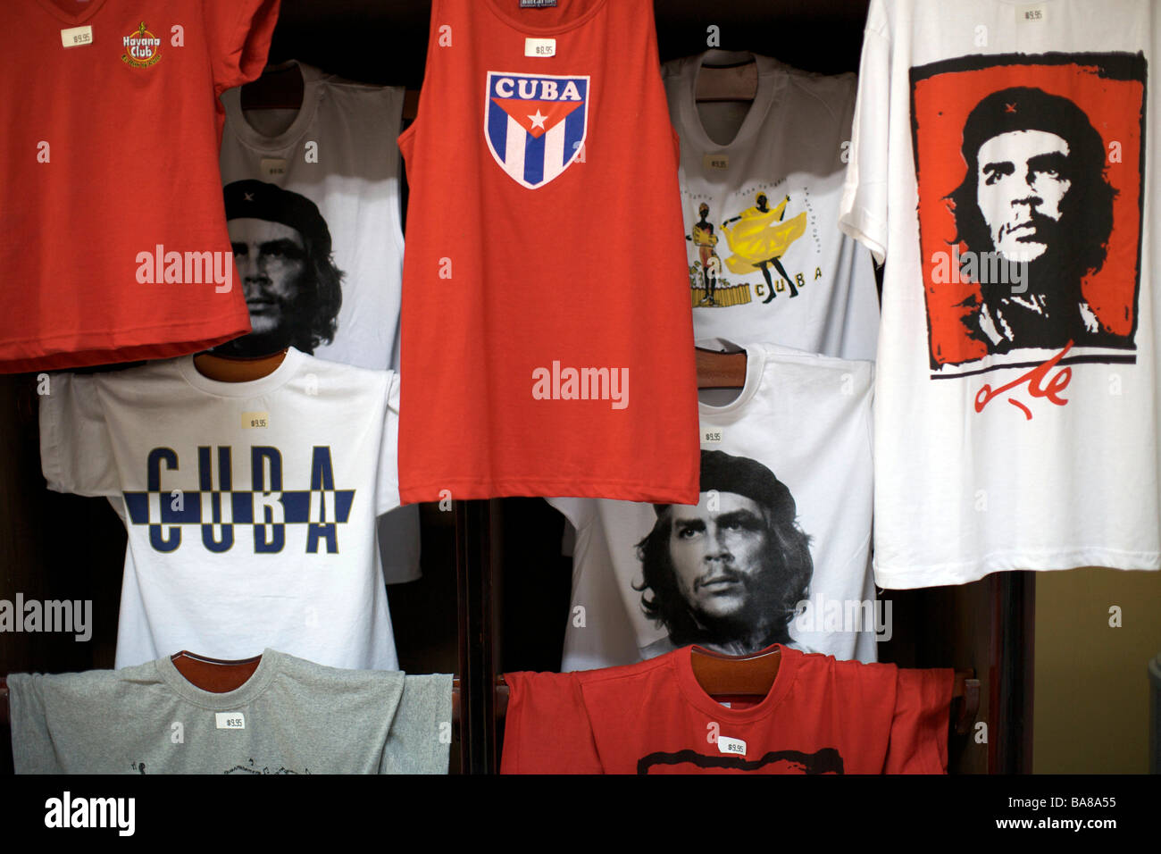 Cuba, Viñales : Tee-shirt with Che Guevara Stock Photo