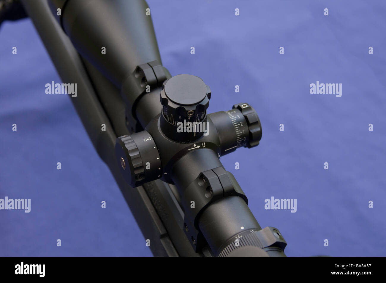 Military police sniper scope control knobs dials are ready for