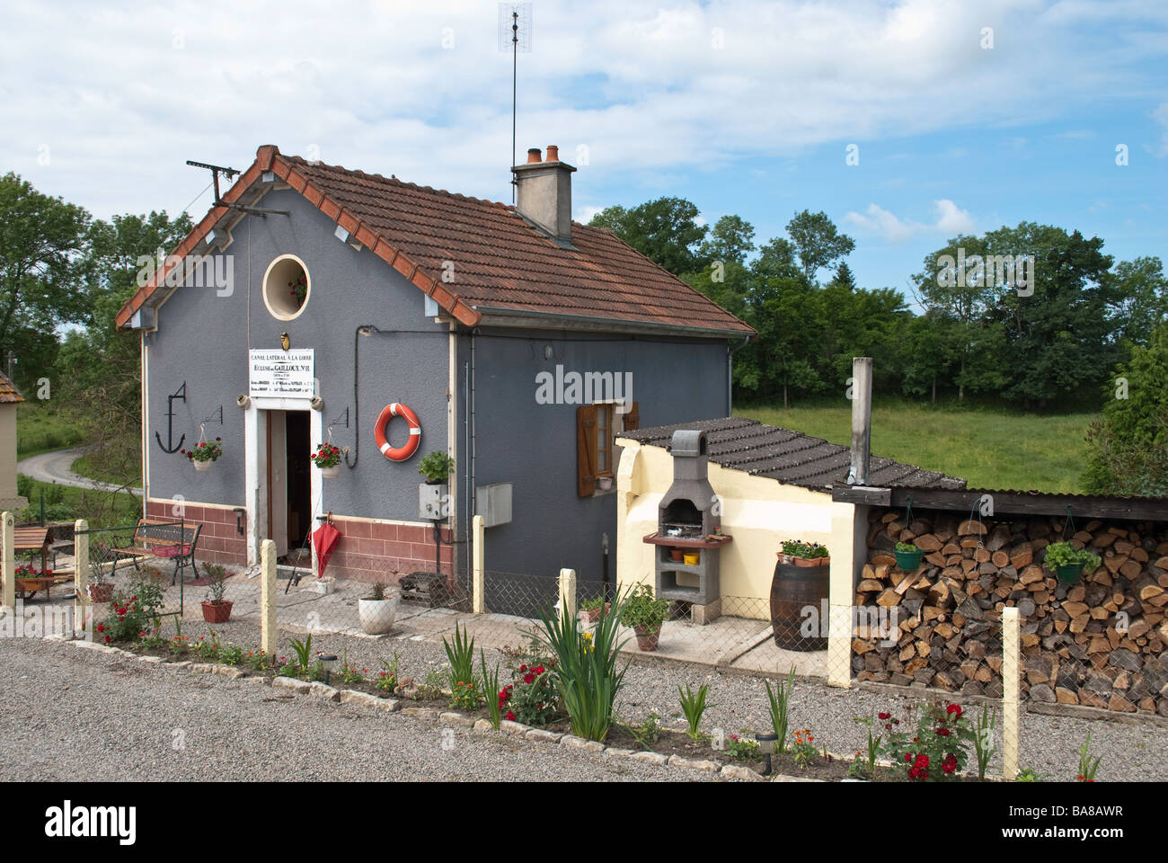French Lock Keepers House Stock Photo