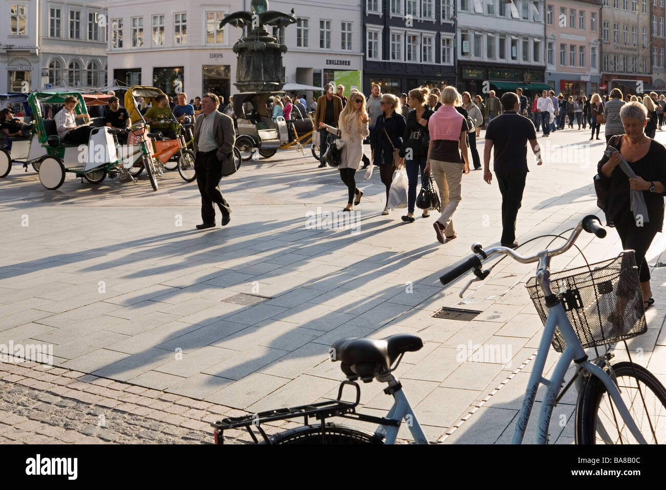 Denmark copenhagen stroget main shopping street hi-res stock ...
