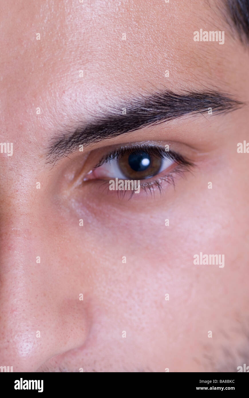 Close up of an ethnic man's eye Stock Photo