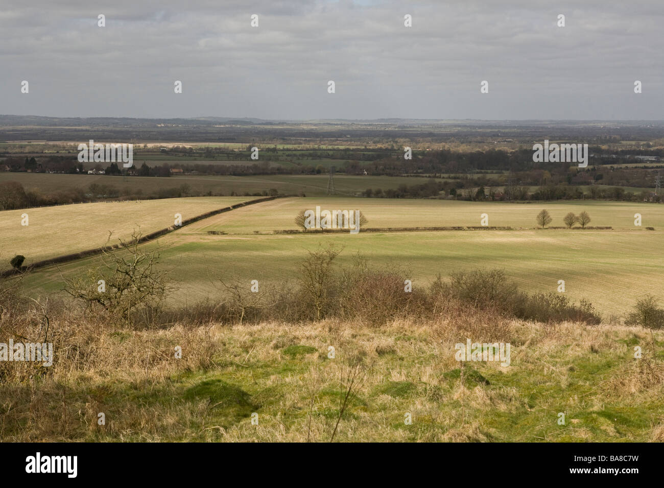 beautiful view of the english countryside in Buckinghamshire Stock Photo