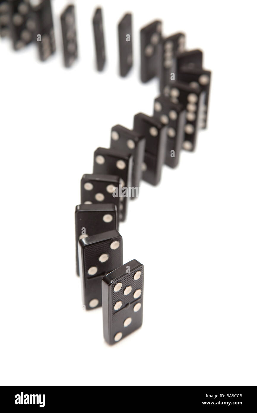 Domino's isolated on a white studio background Stock Photo