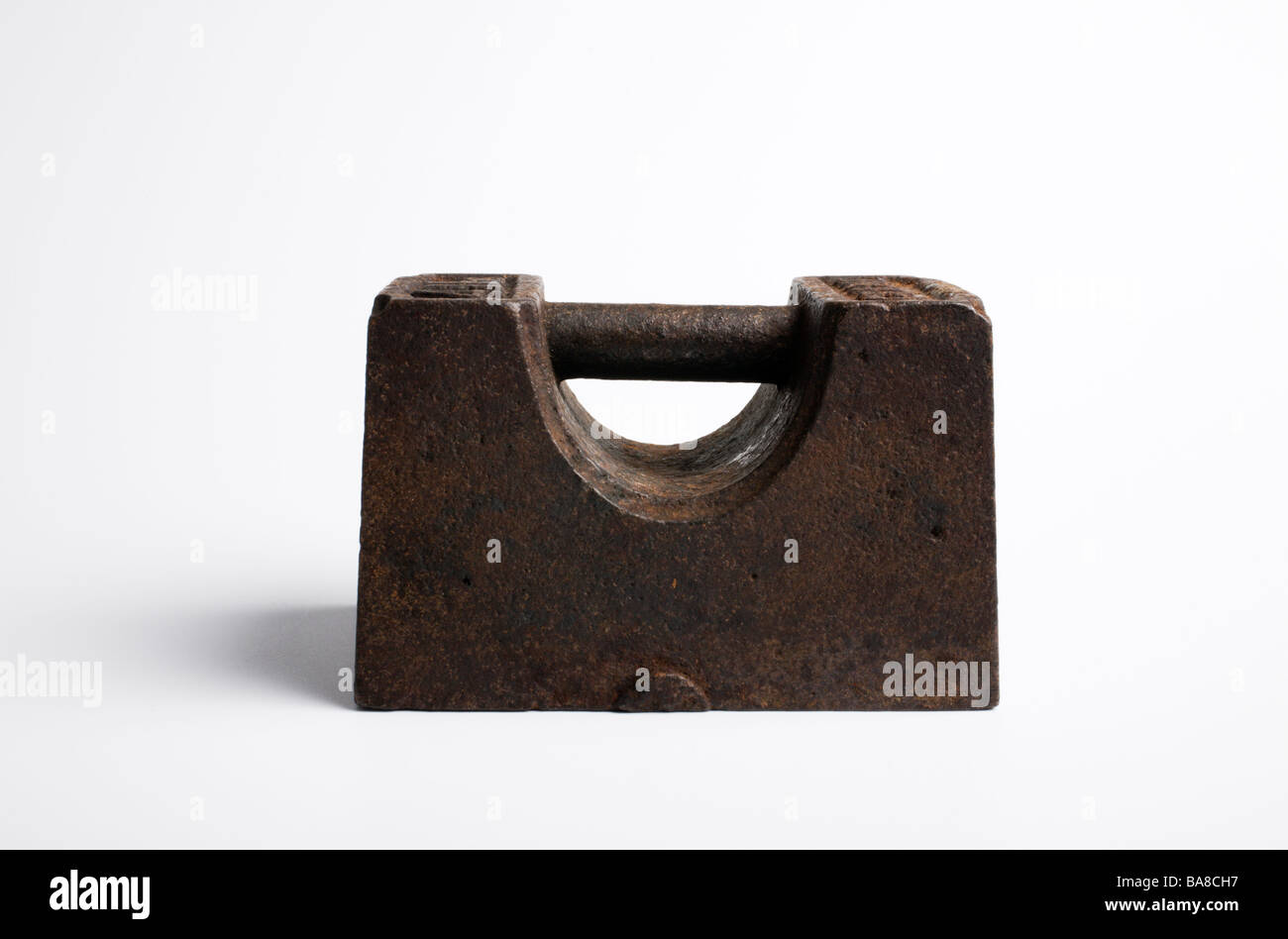 Heavy cast iron weight Stock Photo Alamy