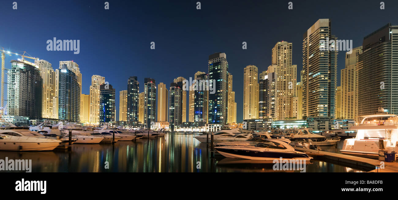Dubai Marina panorama Stock Photo