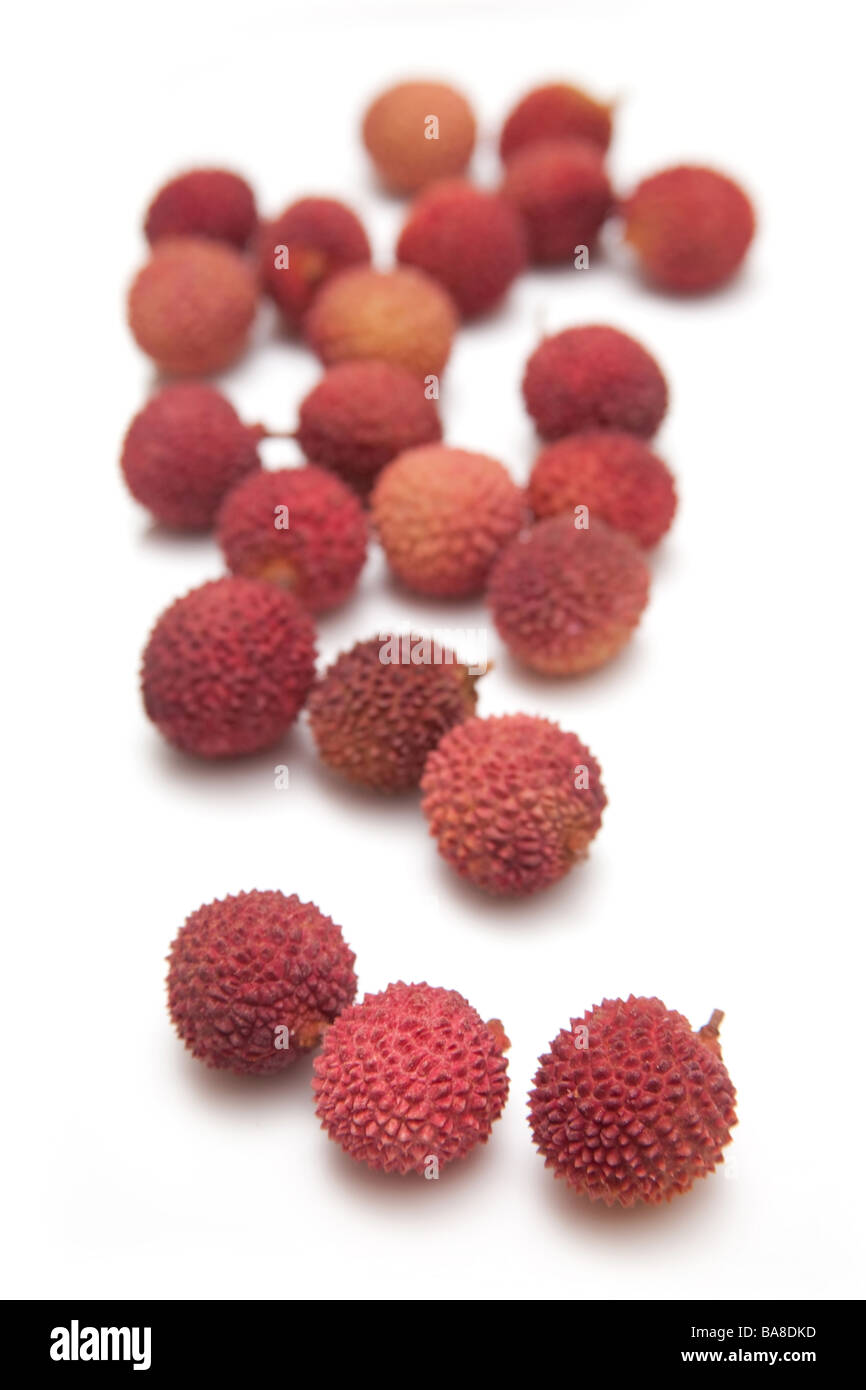 lychee's  isolated on a white studio background Stock Photo