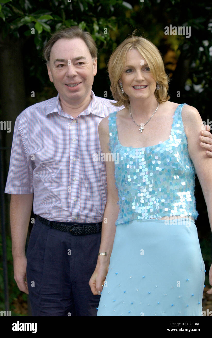 SIR ANDREW LLOYD WEBBER AND WIFE MADELEINE AT SOCIETY PARTY  IN CHELSEA LONDON Stock Photo