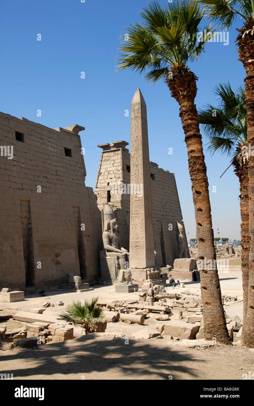 Entrance of the Luxor temple, Egypt Stock Photo Alamy
