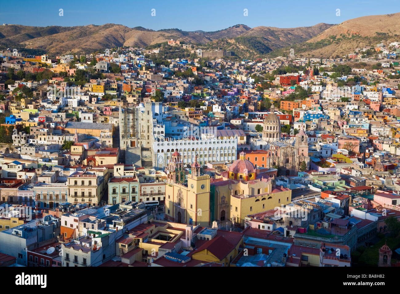 View over Guanajuato Mexico Stock Photo