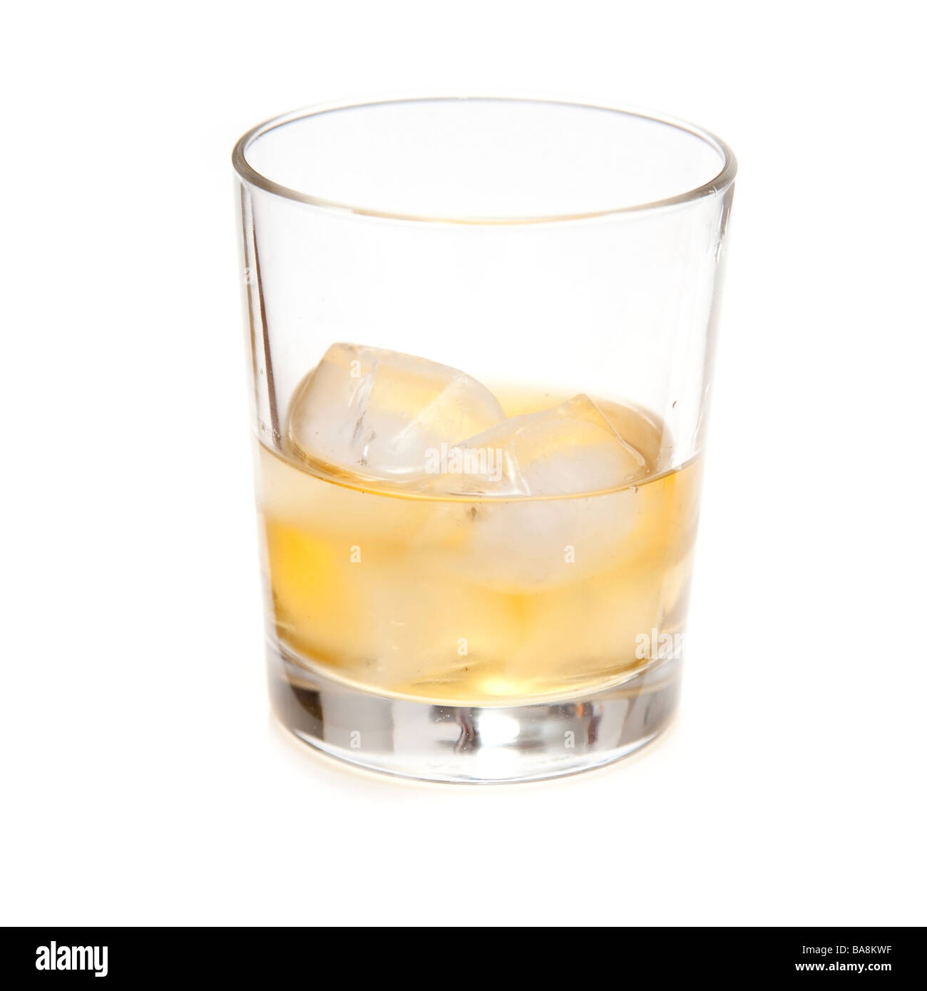 Glass of Scotch whiskey isolated on a white studio background Stock ...