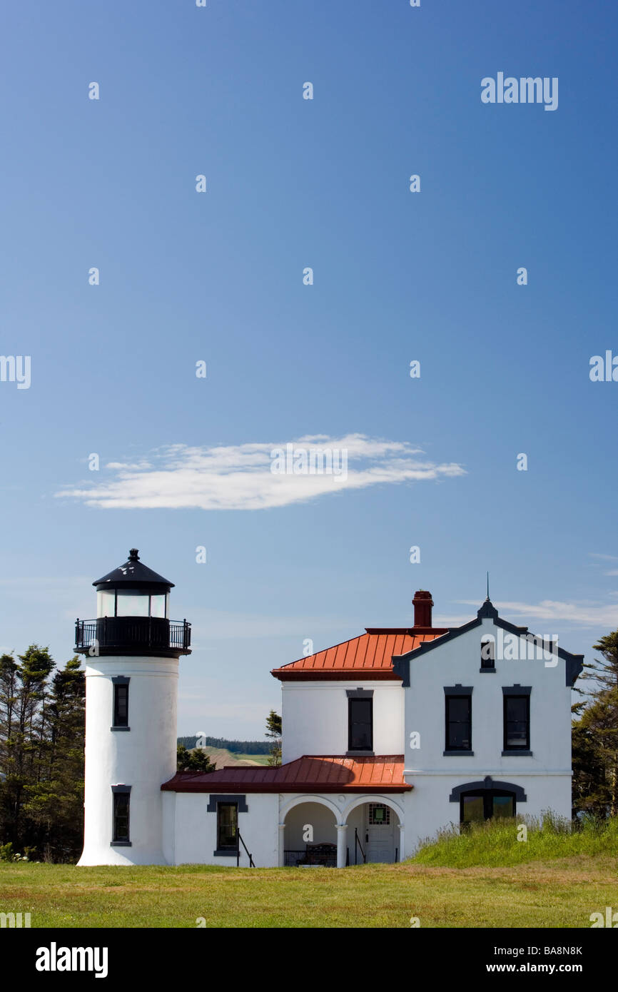 Admiralty Head Lighthouse - Fort Casey State Park - Whidbey Island, Washington Stock Photo