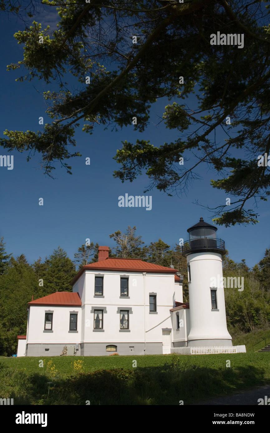 Admiralty Head Lighthouse - Fort Casey State Park - Whidbey Island, Washington Stock Photo